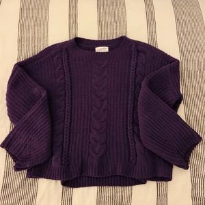 dark purple cozy sweater